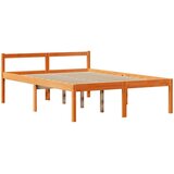  Knjižna postelja brez vzmetnice vošč. rjava 140x200cm trden les, (21608322) | Shoptok.si