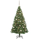 vidaXL Umestno božično drevo Zelena 180 cm PVC, jeklo in plastika | Shoptok.si