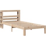  Okvir kreveta s uzglavljem 90 x 200 cm od masivne borovine | shoptok.hr