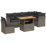  7-dijelni set vrtnih sofa sivi od poliratana | shoptok.hr