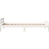 Posteljni okvir brez vzmetnice bel 75x190 cm trdna borovina, (21525453) | Shoptok.si
