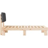 Posteljni okvir z oblazinjenim vzglavjem Temno siva 75 x 190 cm, (5000101708) | Shoptok.si