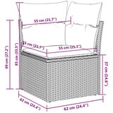  5-dijelni set vrtnih sofa od poliratana s jastucima sivi | shoptok.hr