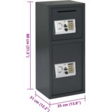 vidaXL Elektronski digitalni sejf Temno siva 35x31x80 cm Jeklo | Shoptok.si