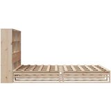  Krevet s regalom za knjige bez madraca 150x200 cm masivno drvo | shoptok.hr