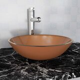 vidaXL Umivaonik Kaljeno Staklo 42 cm Smeđi cijene