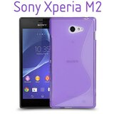  Gumijasti / gel etui S-Line za Sony Xperia M2 - vijolični Cene