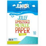 Junior jolly Embossed Metallic Paper, papir metalik reljefni, A4, 250g, 10K, odaberite Plava Cene