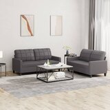 vidaXL 2-dijelni set sofa s jastucima sivi od umjetne kože Cijene
