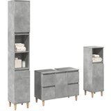 Maison Chic Kopalniški sestavi - Kopalniško pohištvo 3 kosa betonsko sive barve konstruiran les, (21787396) | Shoptok.si