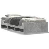 vidaXL Okvir kreveta boja betona 75x190 cm od konstruiranog drva | shoptok.hr