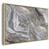  Slika - Stone abstractions – marble structures in neutral shades 60x40 U prirodnom drvenom okviru | shoptok.hr