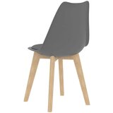 Jedilni stoli 4 kosi siva plastika, (20699774) | Shoptok.si