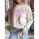 DStreet Bluza damska one size oversize SOFTTIE beżowa | shoptok.hr