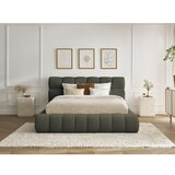 Bobochic Paris Zeleni tapecirani bračni krevet s prostorom za odlaganje s podnicom 160x200 cm Mont Blanc – | shoptok.hr