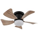 Globo 03609H - LED stropni ventilator HINES, prigušiva, LED/10W/230V + daljinski upravljač, braon | Eponuda.com