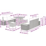 8 komada vrtni set sofe s jastučićima Bež poli ratan akacija | shoptok.hr