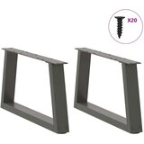  Noge jedilne mize V-oblika 2 kosa Antracit 50x(30-31,3)cm Jeklo | Shoptok.si