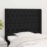  Uzglavlje s ušima crno 103x16x118/128 cm od tkanine Cijene