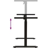  Stol Crna i prirodna 120 x 60 cm Čvrsto Hrastovo Drvo | shoptok.hr