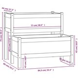  Sadilica siva 84,5 x 84 x 75 cm od masivne borovine | Eponuda.com