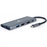 Gembird Adapter USB-C 3-v-1 3xUSB, HDMI, PD, (20441856)
