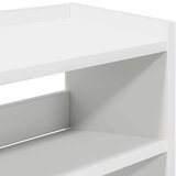vidaXL Regal za čevlje bel 80x25x81 cm inženirski les | Shoptok.si