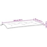  Jastuk za vrtnu klupu tirkizni 100 x 50 x 7 cm tkanina Oxford | shoptok.hr