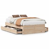 Maison Chic Posteljni okvir - Dvoposteljna postelja - Zakonska postelja brez vzmetnice s predali 120x190 cm borovina-J12349, (21769582) | Shoptok.si