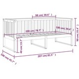  Dnevni krevet bez madraca 100x200 cm puno drvo bor - Prirodna 100 x 200 cm | shoptok.hr
