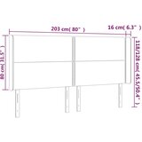  Uzglavlje s ušima crno 203x16x118/128 cm od tkanine | shoptok.hr