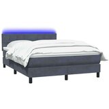  Box spring posteljni z vzmetnico temno siv 160x210 cm žamet, (21829163) | Shoptok.si