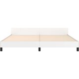  Posteljni okvir z vzglavjem bel 200x200 cm umetno usnje, (20794818) | Shoptok.si