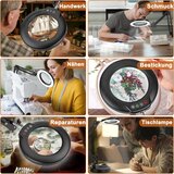 VEEMAGNI LED povečevalna svetilka z osvetlitvijo in stojalom - 10x povečava | Shoptok.si