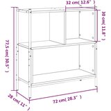 vidaXL Knjižna omara siva sonoma 72x28x77,5 cm inženirski les | Shoptok.si