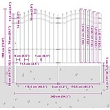  Vrtna ograda Woerden s vrhom koplja crna 240x150 cm čelična | Eponuda.ba
