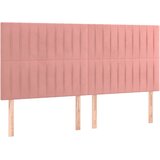  Krevet s oprugama i madracem ružičasti 200x200 cm baršunasti | shoptok.hr