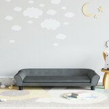 vidaXL Dječja fotelja tamnosiva 100x50x26 cm baršunasta | shoptok.hr