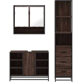 vidaXL 3-dijelni set kupaonskog namještaja boja smeđeg hrasta drveni | shoptok.hr