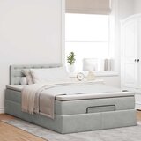  Otomanski krevet s madracem i LED svijetlosivi 120x190cm baršun | Eponuda.com