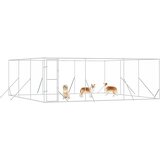  kavez za pse srebrni 6 x 6 x 2 m od pocinčanog čelika | shoptok.hr