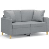 Maison Chic kavč - Sofa - Kanape dvosed z blazinami svetlo siv 120 cm blago, (21727612) Cene