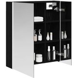 Kupaonski ormar s ogledalom Crni hrast 63,5 x 15,5 x 70 cm | shoptok.hr