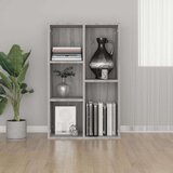 Ormarić za knjige / komoda siva boja hrasta 50x25x80 cm drveni Cijene