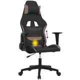  Masažni gaming stol črno in taupe blago, (21378042) | Shoptok.si