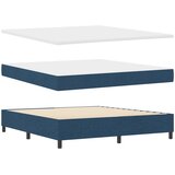  Krevet s opruga kutije s LED trakama Plava 180 x 200 cm tkanina | shoptok.hr