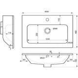 Sapho Bijeli keramički umivaonik 60x40 cm Practico – | shoptok.hr