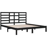  Posteljni okvir črn iz trdnega lesa 200x200 cm, (20647463) | Shoptok.si