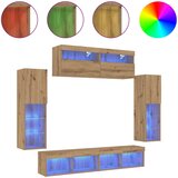  Set TV komoda Zidne 6 pcs hrast artisan Konstruirano drvo | shoptok.hr