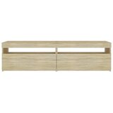 TV ormarići s LED svjetlima 2 kom boja hrasta 75 x 35 x 40 cm | Eponuda.com